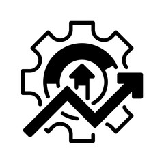 Efficiency Glyph line icon. Universal creative premium symbol. Vector sign icon logo template. Vector illustration