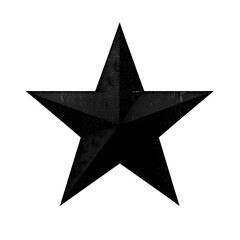 Obraz premium Black star silhouette on a transparent background, perfect for design, decoration, or graphic projects.