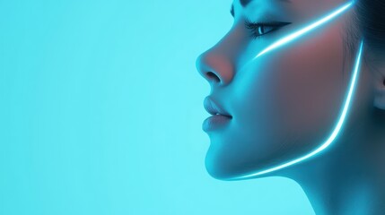 Futuristic Bioluminescent Skincare Treatment for Radiant and Healthy Skin in Modern Aesthetic
