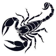 silhouette crab on white background 