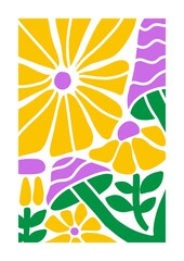 Fototapeta premium Wall decoration that combines the beauty of plant patterns with an artistic touch. This work is designed to bring a natural feel and at the same time beautify the walls of the house.