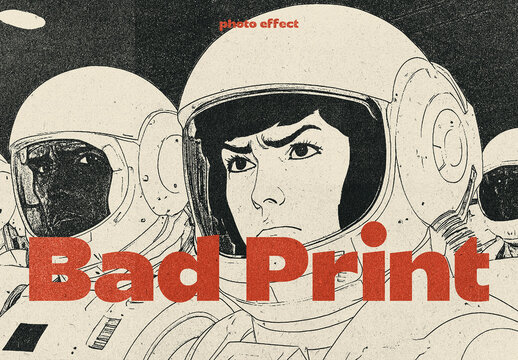 Bad Print Grunge Photo Effect