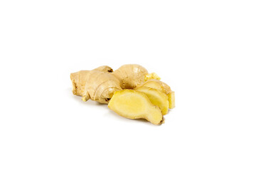 Fresh nature ginger and sliced ​​gingers