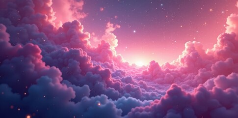 Soft, glowing nebula-like swirls of pastel light, ethereal, shimmer