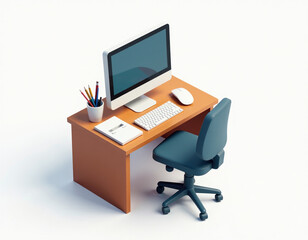 Minimalist Home Office Desk Setup