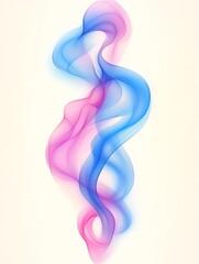 Gentle colorful flowing shapes with smooth gradients on a light background