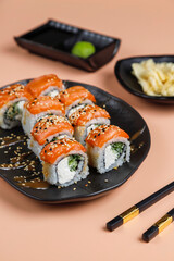 fFesh sushi set traditional japanese food