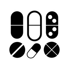 vector illustration of pills