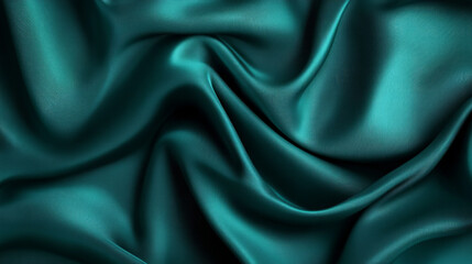 Fototapeta premium This solid teal green background with a smooth texture and minimalist design creates a modern. AI generative