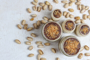 Trendy dessert dubai chocolate magnolia.