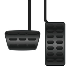 Grey car pedals. vector illustration