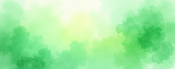 Fototapeta premium Subtle green watercolor, soft diffused shades, clean, elegant, pattern