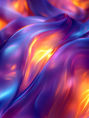 Naklejka premium Abstract, vibrant, fluid, glowing, colors