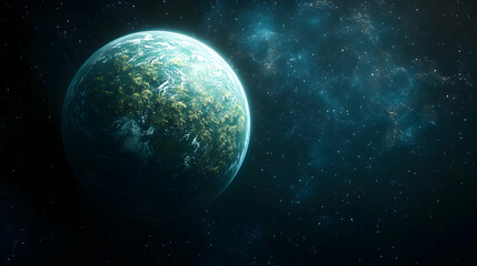 Fototapeta premium Alien Planet in Deep Space (1)
