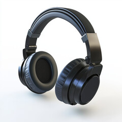 High quality black headphones with sleek design, perfect for music lovers and audio professionals. padded ear cups provide comfort for long listening sessions