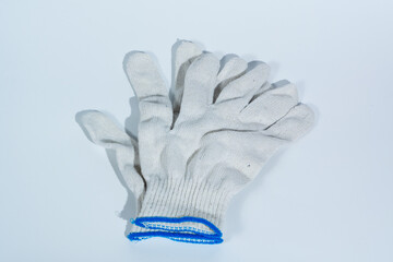 Close up of String Knit Gloves