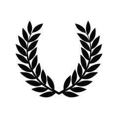 laurel leaf of a silhouette art
