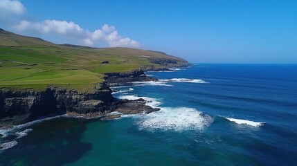 Fototapeta premium Irish Coastline Cliffs and Waves