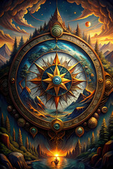 Obraz premium Compass of Exploration