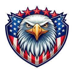 american eagle with flag