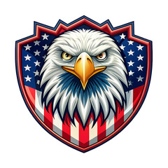american eagle with american flag