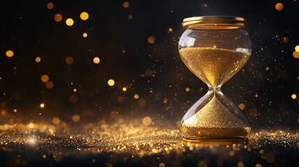 Elegant Hourglass with Shimmering Sand