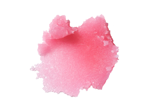 cosmetic smears scrub cream texture on transparent background