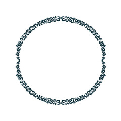 art nouveau abstract leaves floral vector frame line artistic