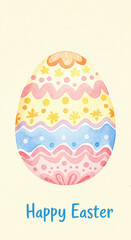 Easter Watercolor Greeting Card
