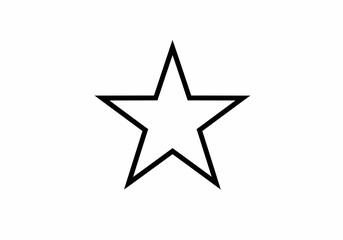 Obraz premium Simple Black Star Outline Graphic Design Element