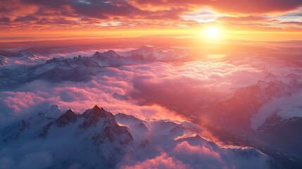 Mountain Sunrise Cloudscape
