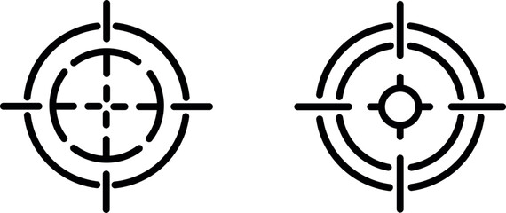 "Crosshairs Icon Representing Targeting, Precision, and Focus in Navigation or Security"