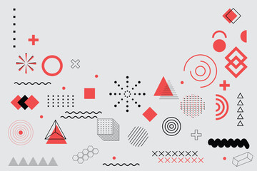 Memphis design background abstract memphis background geometric elements in memphis background