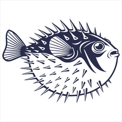 silhouette fish image on white background