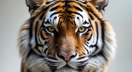 Fototapeta premium Majestic tiger head captured in close up view.