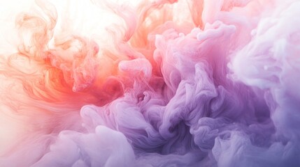 Fototapeta premium Dreamy ethereal abstract background, colored smoke or ink in water effect