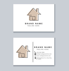 Minimalistic modern style Real Estate logo Business Card Template. Modern Creative building structure architecture, construction vector 