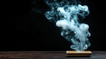 A colorful smoke bomb sitting on a table creating a vibrant display of colors and a dynamic visual experience