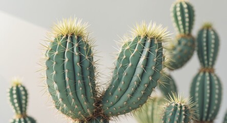 Close up of cactus with many needle like thorns