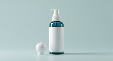High-Resolution Cosmetic Bottle Mockup with Blank Label for Skincare & Beauty Branding