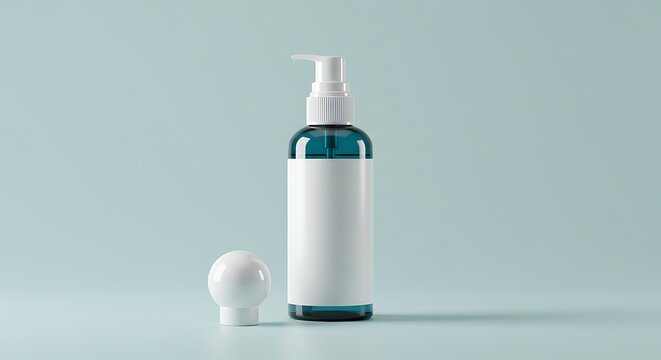High-Resolution Cosmetic Bottle Mockup with Blank Label for Skincare & Beauty Branding
