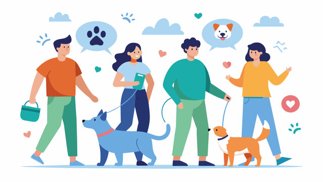 The petwalking club also offers educational workshops on pet care training and health ensuring that members are equipped with knowledge to be. Vector illustration