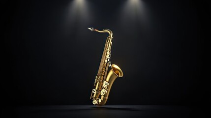 Golden Saxophone in Spotlight