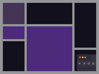 Fototapeta premium Bento Grid with Browser UI, Create Visually Striking Interfaces