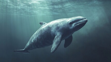 Obraz premium Beautiful Porpoise Swimming in Natural Habitat