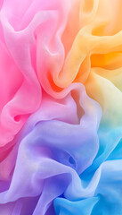 Obraz premium Pastel rainbow fabric texture background. (1)
