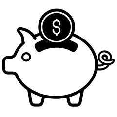 piggy bank with money