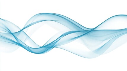 A blue wave with a white background