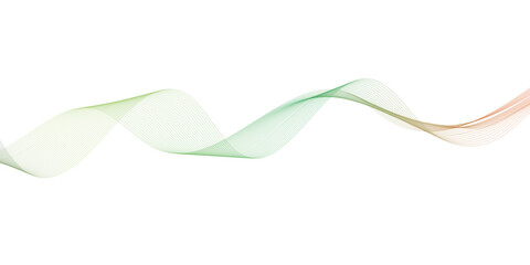  Colorful gradient abstract wave lines poster, vector illustration isolated on white.
