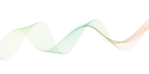  Colorful gradient abstract wave lines poster, vector illustration isolated on white.